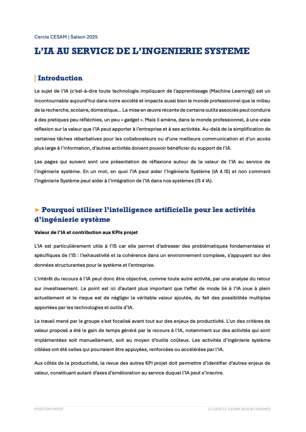 position paper IS et IA